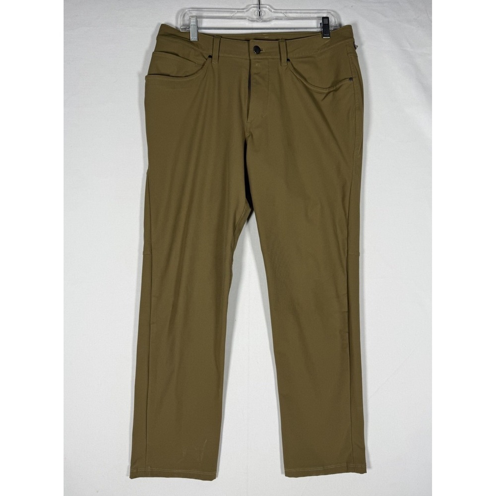 Lululemon ABC Pants Men 32x29 Brown Classic Warpstreme Wrinkle Resistant Tapered